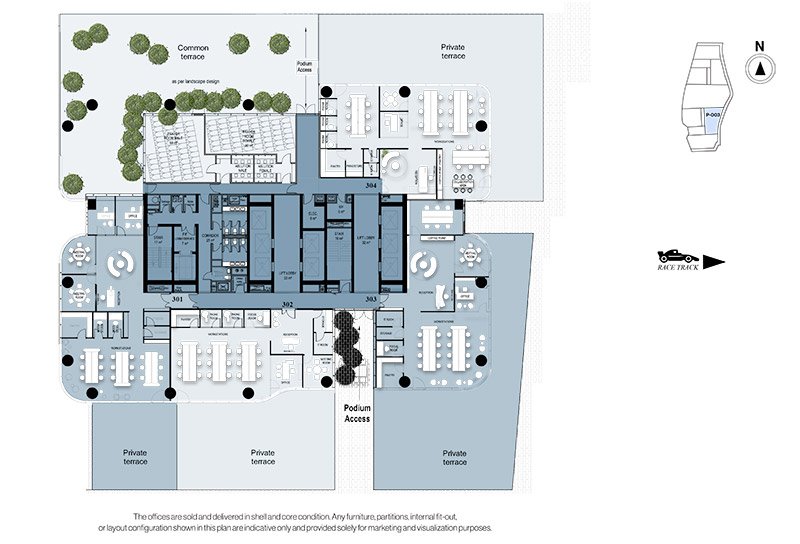 O1NE District Dawn Offices Floor Plan O1NE District Dawn Offices Floor Plan
